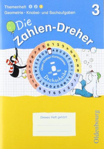 3. Schuljahr - Geometrie / Knobel- und Sachaufgaben: Übungsheft mit Lösungsheft und Drehscheibe