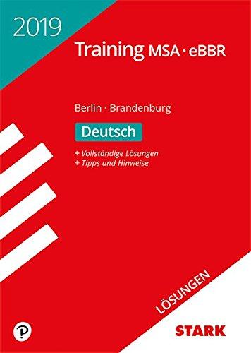 Lösungen zu Training MSA/eBBR - Deutsch - Berlin/Brandenburg