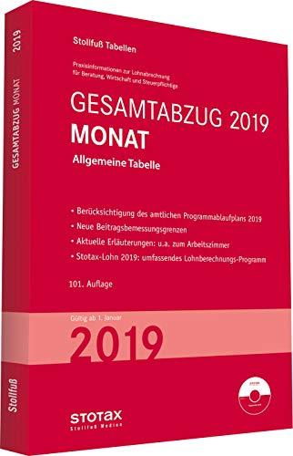 Tabelle, Gesamtabzug 2019 Monat: Bundesweit gültige Ausgabe