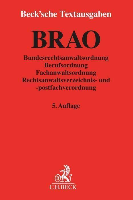 BRAO. Bundesrechtsanwaltsordnung