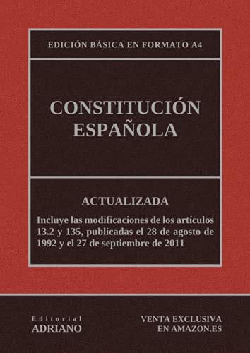 Constitución Española: Edición básica en formato A4