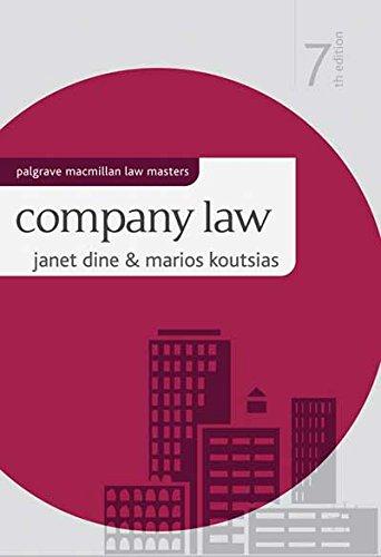 Company Law (Palgrave Macmillan Law Masters)