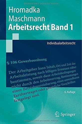 Arbeitsrecht Band 1 (Springer-Lehrbuch)