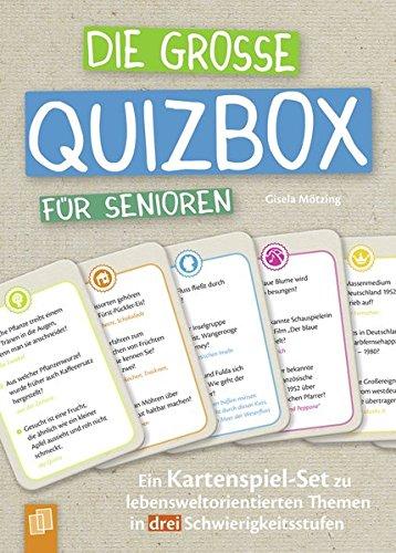 Die große Quizbox für Senioren: Ein Kartenspiel-Set zu lebensweltorientierten Themen in drei Schwierigkeitsstufen