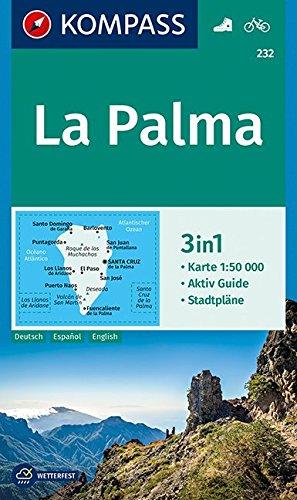 La Palma: 3in1 Wanderkarte 1:50000 mit Aktiv Guide und Stadtplänen. Fahrradfahren (KOMPASS-Wanderkarten, Band 232)