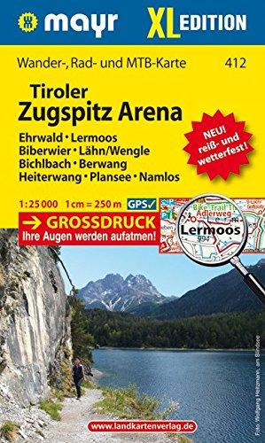 Tiroler Zugspitz Arena XL - Ehrwald - Lermoos - Biberwier - Lähn/Wengle - Bichlbach - Berwang - Heiterwang - Plansee - Namlos: Wander-, Rad- und ... GPS-genau. 1:25000 (Mayr Wanderkarten)