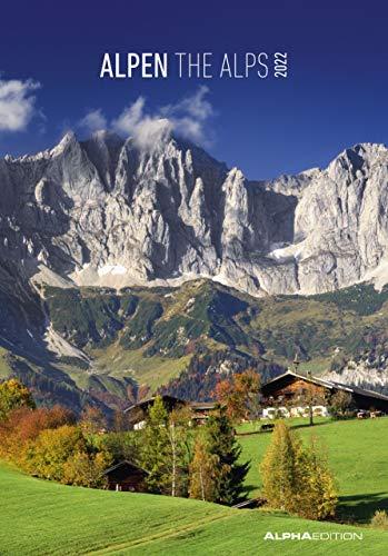 Alpen 2022 - Bild-Kalender 23,7x34 cm - The Alps - Wandkalender - mit Platz für Notizen - Alpha Edition