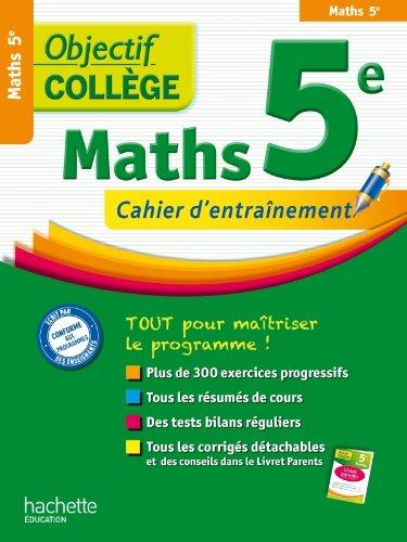 Maths 5e : cahier d'entraînement