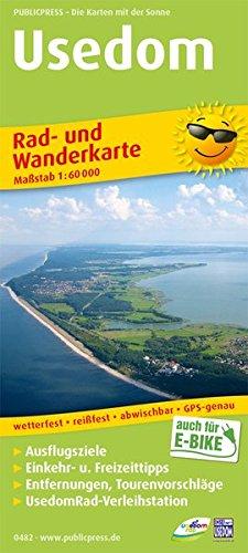 Usedom: Rad- und Wanderkarte mit Ausflugszielen, Einkehr- & Freizeittipps, wetterfest, reissfest, abwischbar, GPS-genau. 1:60000 (Rad- und Wanderkarte/RuWK)