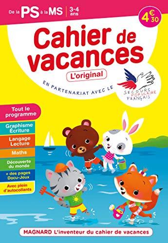 Cahier de vacances de la PS à la MS, 3-4 ans : tout le programme