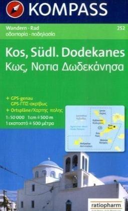 Kos, Südl. Dodekanes 1 : 50 000: Wanderkarte mit Radrouten. GPS-genau / Ortspläne 1:50000