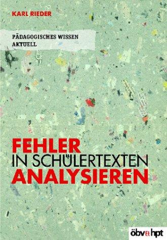 Fehler in Schülertexten analysieren