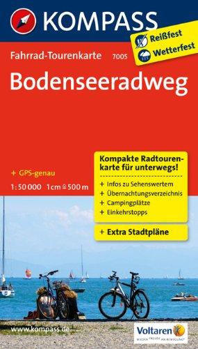 Bodenseeradweg: Fahrrad-Tourenkarte. GPS-genau. 1:50000.