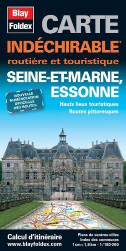 Seine-et-Marne (77), Essonne (91). Carte Départementale, Routière et Touristique (échelle : 1/180 000)