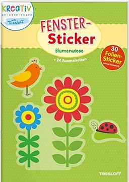 Fenster-Sticker. Blumenwiese: Mit 30 Folien-Stickern! (Malbücher und -blöcke)