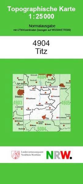 Titz (N) (Topographische Karten 1:25000 (TK 25) Nordrhein-Westfalen (amtlich) / Normalausgabe (N): Grundriss, Gewässer, Höhenlinien, Vegetation)