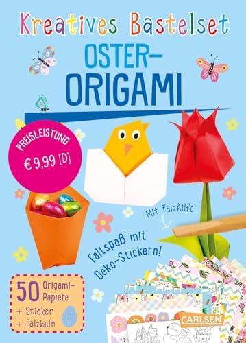 Bastelset für Kinder: Kreatives Bastelset: Oster-Origami: Bastelspaß zu Ostern mit vielen tollen Extras für Kinder ab 6 Jahren | Bastelkit mit buntem ... und Falzwerkzeug für Kinder ab 6 Jahren