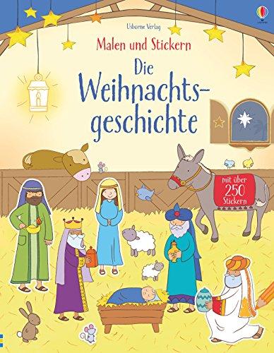 Malen und Stickern: Die Weihnachtsgeschichte