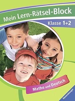 Mein Lern-Rätsel-Block Klasse 1 + 2: Mathe und Deutsch