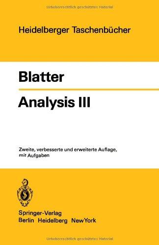 Analysis III (Heidelberger Taschenbucher) (German Edition) (Heidelberger Taschenbücher)