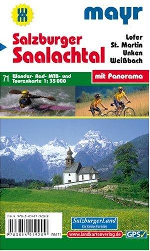 Salzburger Saalachtal 1 : 35 000: Wander-, Rad-, MTB- und Tourenkarte mit Panorama