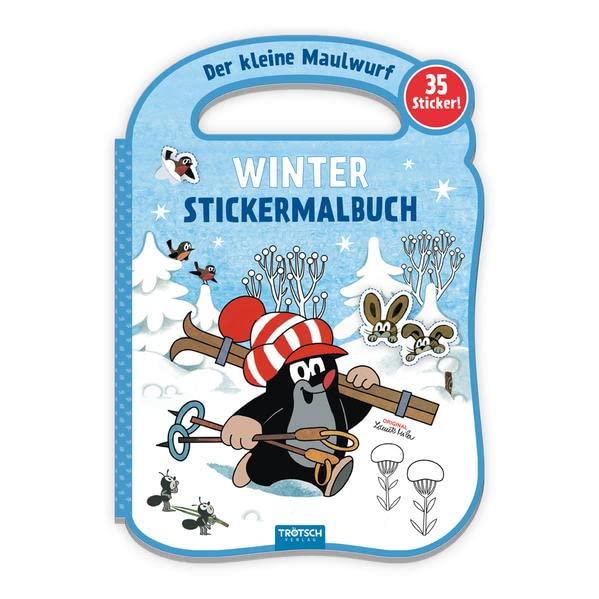 Trötsch Der kleine Maulwurf Winter-Stickermalbuch: Malbuch Beschäftigungsbuch Ausmalbuch Stickerbuch