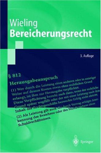 Bereicherungsrecht (Springer-Lehrbuch)