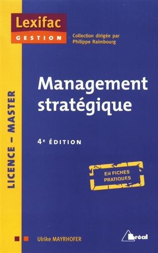 Management stratégique : licence, master