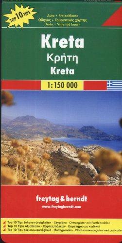 Freytag Berndt Autokarten, Kreta - Maßstab 1:150 000: Top 10 Tips Sehenswürdigkeiten. Top Citypläne. Ortsiregister mit Postleitzahlen