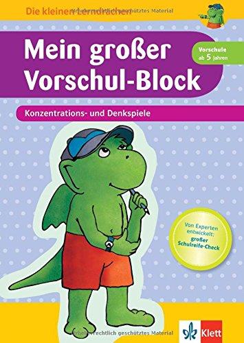 Klett Mein Vorschul-Block Konzentrations- und Denkspiele: ab 4 Jahren (Die kleinen Lerndrachen)