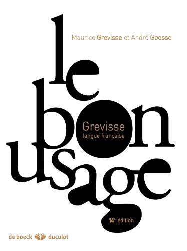 Le bon usage : grammaire française