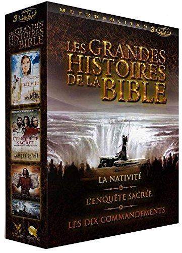 Coffret les grandes histoires de la bible : la nativité ; les dix commandements ; l'enquête sacrée [FR Import]