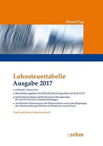 Lohnsteuertabelle 2017 Monat/Tag