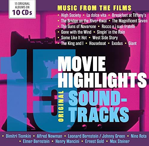 15 Movie Highlights - Original Soundtracks - Breakfast At Tiffany s, Vom Winde verweht, West Side Story, Manche Mögen s Heiß, La dolce vita, Die oberen Zehntausend, Der König und Ich