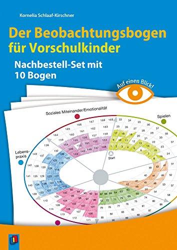 Auf einen Blick! Der Beobachtungsbogen für Vorschulkinder: Nachbestellset mit 10 Bogen