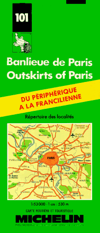 Michelin Map Outskirts of Paris (18th)