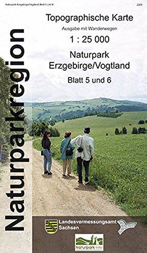 Naturpark Erzgebirge /Vogtland. Naturparkkarte 1:25000, NP25 Blatt 5/6 (Doppelblatt), Mittleres Erzgebirge: Marienberg, Lengefeld, Olbernhau, Seiffen, Frauenstein, Hermsdorf/ Erzgeb.