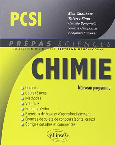 Chimie PCSI : nouveau programme