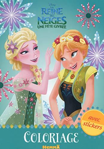 La reine des neiges, une fête givrée : coloriage avec stickers