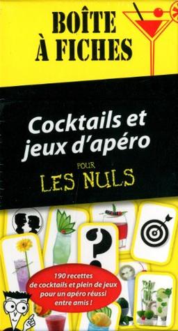 Cocktails et jeux d'apéro pour les nuls : boîte à fiches : 190 recettes de cocktails et plein de jeux pour un apéro réussi entre amis !