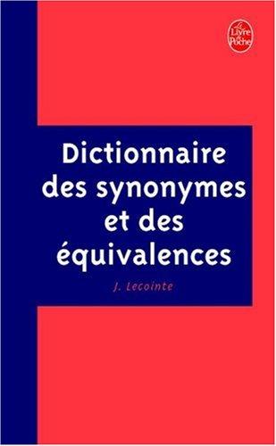 Dictionnaire des synonymes et des équivalences