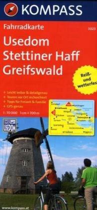 Usedom - Stettiner Haff - Greifswald: Fahrradkarte. GPS-genau. 1:70000 (KOMPASS-Fahrradkarten Deutschland)