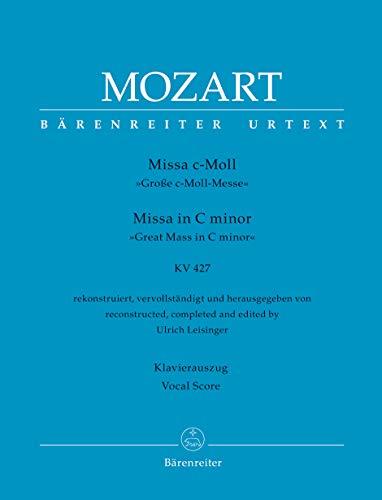 Missa c-Moll KV 427 ""Große c-Moll-Messe"". Klavierauszug vokal, Urtextausgabe. BÄRENREITER URTEXT