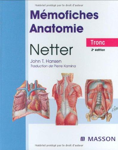 Mémofiches anatomie Netter : tronc