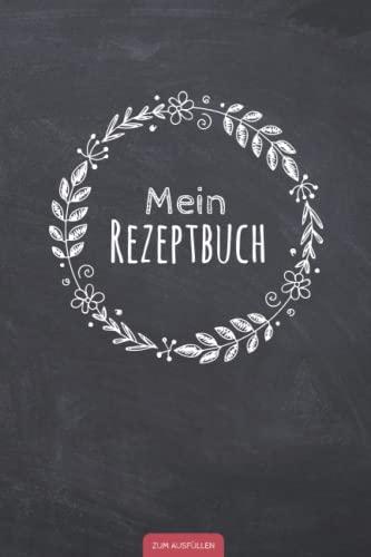 Mein Rezeptbuch zum Ausfüllen: Kleines und handliches Buch für deine persönliche Rezeptsammlung zum selber gestalten | Schwarzes DIN A5 Softcover | ... Geschenkidee zum Thema Kochen und Backen