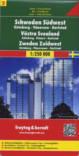 Freytag Berndt Autokarten, Schweden Südwest - Göteborg - Vänersee - Karlstad, Blatt 2 - Maßstab 1:250.000: Goteborg, Vanersee, Karlstad No. 2