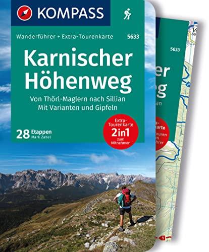 KOMPASS Wanderführer Karnischer Höhenweg, Von Thörl-Maglern nach Sillian, Mit Varianten und Gipfeln, 28 Touren: mit Extra-Tourenkarte, GPX-Daten zum Download