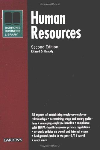 Human Resources (Barron's Business Library Series)