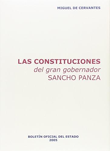 Las constituciones del gran gobernador Sancho Panza (Textos Históricos)