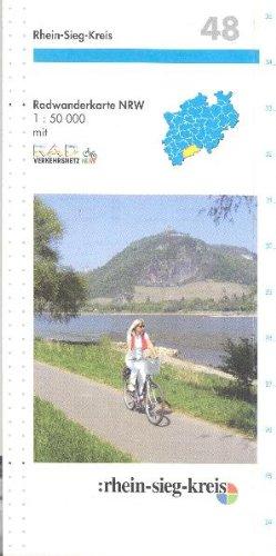 Radwanderkarte Rhein-Sieg-Kreis R 48, NRW: 1:50.000. mit Begleitheft. Geobasisdaten: Land NRW 2008